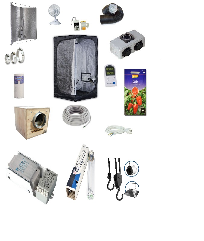 Mammoth Pro Growzelt komplett 150x150x200cm Luxus